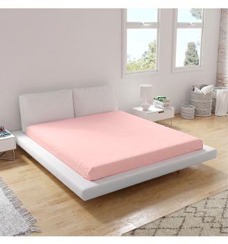 Cearșaf inferior ROZ, 100% bumbac ranforce, 150/275 cm