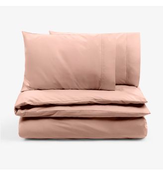 Lenjerie de pat fara cearsaf de pat PIERSICA PERCALE 3 piese