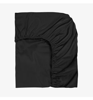 Cearșaf cu elastic NEGRU, 100% bumbac ranforce, 120/200/30 cm