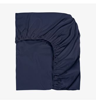 Cearșaf cu elastic ALBASTRU DENIM, 100% bumbac ranforce, 120/200/30 cm