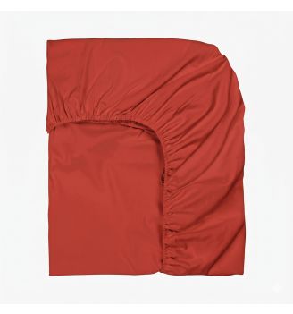 Cearșaf cu elastic ROȘU, 100% bumbac ranforce,160/200/30cm