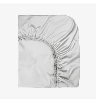 Cearsaf de pat cu elastic SATEEN SILVERY 200/200/25 cm 100% bumbac satinat
