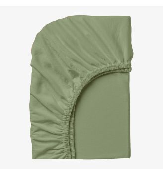 Cearsaf de pat cu elastic VERDE NOU 180/200/25 cm 100% bumbac ranforce 