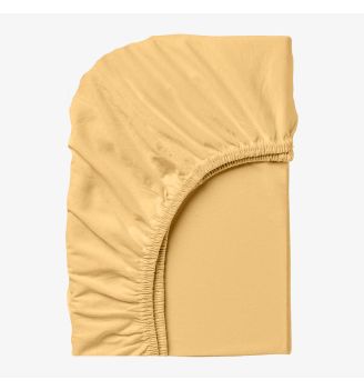 Cearsaf de pat cu elastic OCRU 120/200/25 cm 100% bumbac ranforce 