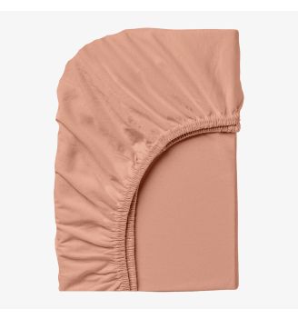 Cearsaf de pat cu elastic PIERSICA NOU 120/200/25 cm 100% bumbac ranforce 