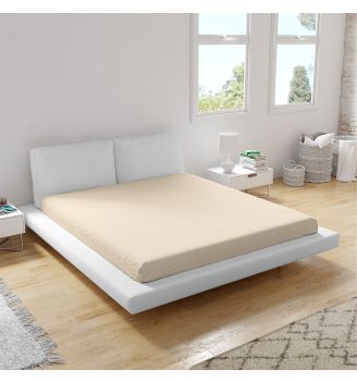 Cearsaf de pat ECRU NOU 150/260 cm 100% bumbac ranforce
