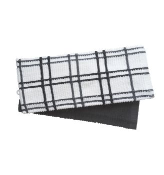 Set prosoape de bucatarie 2 bucati GRI 100% bumbac 
