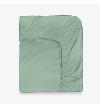 Cearsaf cu elastic NUANCES VERDE 100% bumbac ranforce 180/200/30 cm