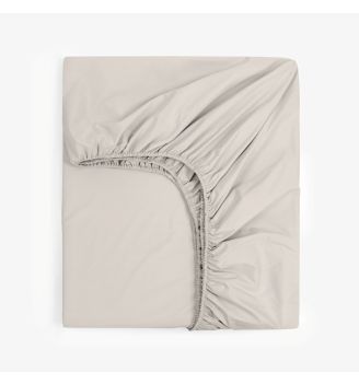 Cearsaf de pat cu elastic GRI DESCHIS PERCALE 160/200/30 cm 