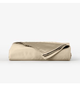 Cearsaf de pat normal SATEEN TAUPE 150/260 cm 100% bumbac satinat