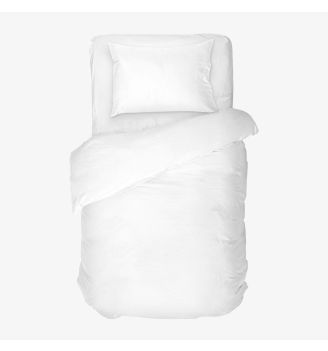 Lenjerie de pat ALBĂ, 100% bumbac ranforce, 3 piese