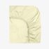 Cearsaf de pat cu elastic SATEEN ECRU 100/200/25 cm 100% bumbac satinat