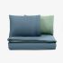 Lenjerie de pat NUANCES ALBASTRU/VERDE 100% bumbac ranforce 3 piese