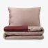 Lenjerie de pat ALLY OF DREAMS din bumbac satinat ROZE & BORDEAUX 2 piese
