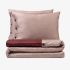 Lenjerie de pat ALLY OF DREAMS din bumbac satinat ROZE & BORDEAUX 3 piese