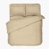 Lenjerie de pat de lux TAUPE 100% bumbac satinat 4 piese 