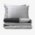 Lenjerie de pat ALLY OF DREAMS din bumbac satinat SILVERY & SMOKY 3 piese