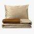 Lenjerie de pat ALLY OF DREAMS din bumbac satinat TAUPE & ANTIQUE 2 piese