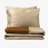 Lenjerie de pat ALLY OF DREAMS din bumbac satinat TAUPE & ANTIQUE 3 piese