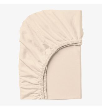 Cearșaf cu elastic BEJ, 100% bumbac ranforce, 90/200/25cm