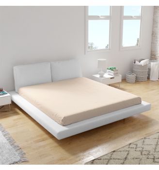 Cearșaf de pat BEJ 240/260 cm, 100% bumbac ranforce