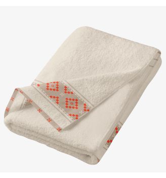 Prosop de baie FOLKLORE ECRU 100% micro bumbac 70/140 cm