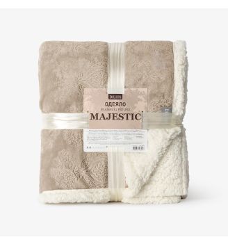 Patura pufoasa cu design luxos MAJESTIC TAUPE 200/220 cm