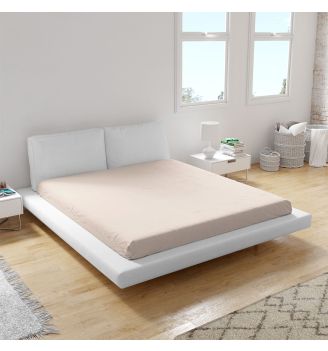 Cearșaf de pat BEJ 240/260 cm, 100% bumbac ranforce