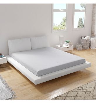 Cearșaf inferior GRI DESCHIS, 100% bumbac ranforce, 150/275 cm