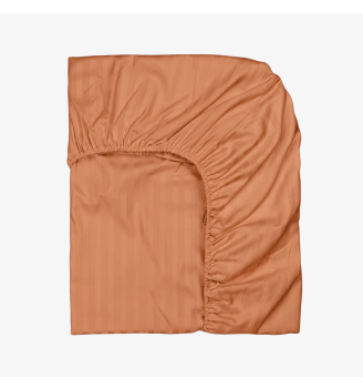 Cearșaf cu elastic SEVILLA PORTOCALIU, 100% satin de bumbac, 160/200/25 cm