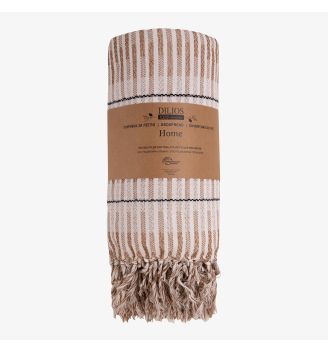 Cuvertura HOME maro si ecru 220/230 cm