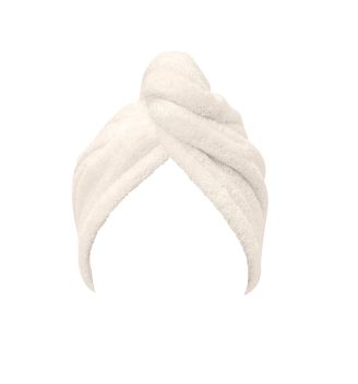 Turban din prosop pentru par CRYSTAL ECRU 25/60 cm