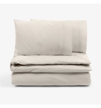 Lenjerie de pat fara cearsaf de pat GRI DESCHIS PERCALE 3 piese