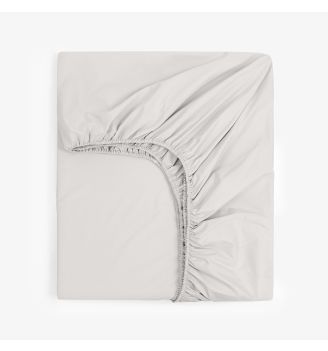 Cearsaf de pat cu elastic GRI DESCHIS PERCALE 200/200/30 cm 