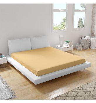 Cearsaf de pat OCRU 240/260 cm 100% bumbac ranforce