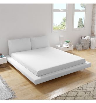 Cearsaf de pat ALB 240/260 cm 100% bumbac ranforce