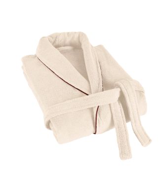 Halat de baie calitativ HAVANA ecru S/M 100% bumbac