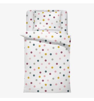 Lenjerie de pat pentru bebelusi JOY 100% bumbac ranforce 3 piese