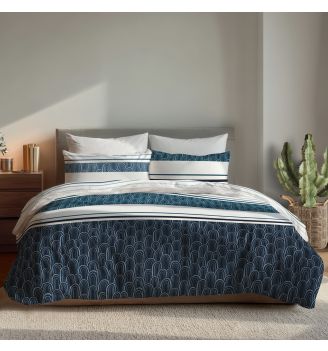 Lenjerie de pat KEITA 100% bumbac ranforce 3 piese