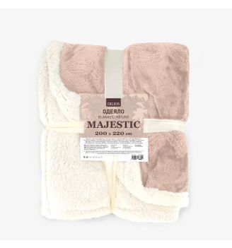 Patura pufoasa cu design luxos MAJESTIC ROZ 200/220 cm