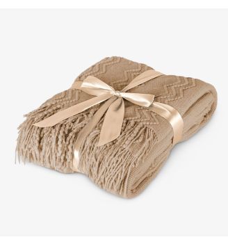 Patura Impletita MARILYN BEJ 100% Acril 130/170 cm