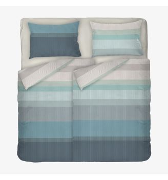 Lenjeria de pat NEPTUN TURQUOISE 100% bumbac ranforce 5 piese
