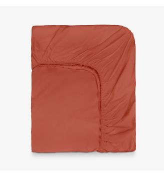 Cearsaf cu elastic NUANCES TERRA 100% bumbac ranforce 120/200/30 cm