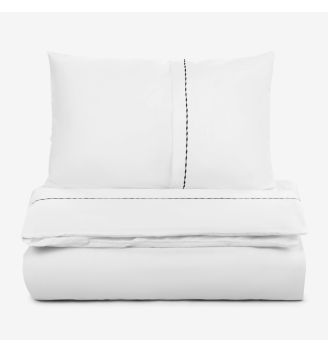 Lenjerie de pat din bumbac satinat PREMIUM ELEGANCE NEGRU 2 piese 