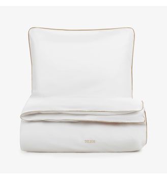 Lenjerie de pat din bumbac satinat PREMIUM CLASIC BEJ 2 piese 