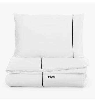 Lenjerie de pat din bumbac satinat PREMIUM STYLE NEGRU 2 piese  