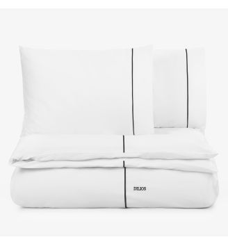 Lenjerie de pat din bumbac satinat PREMIUM STYLE NEGRU 3 piese  