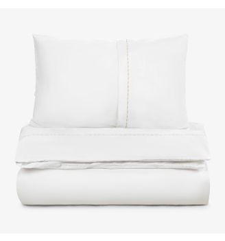 Lenjerie de pat din bumbac satinat PREMIUM ELEGANCE BEJ 2 piese 