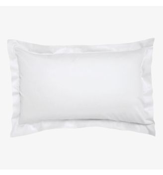 Fata de perna SATEEN ALB 50/70 cm 100% bumbac satinat 