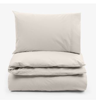 Lenjerie de pat fara cearsaf de pat GRI DESCHIS PERCALE 2 piese